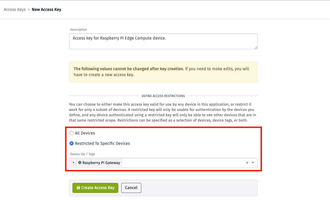 Access Key Settings
