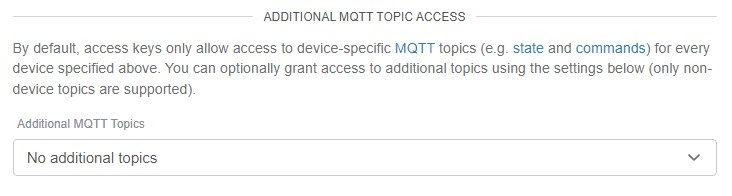 Additional MQTT Topics Access