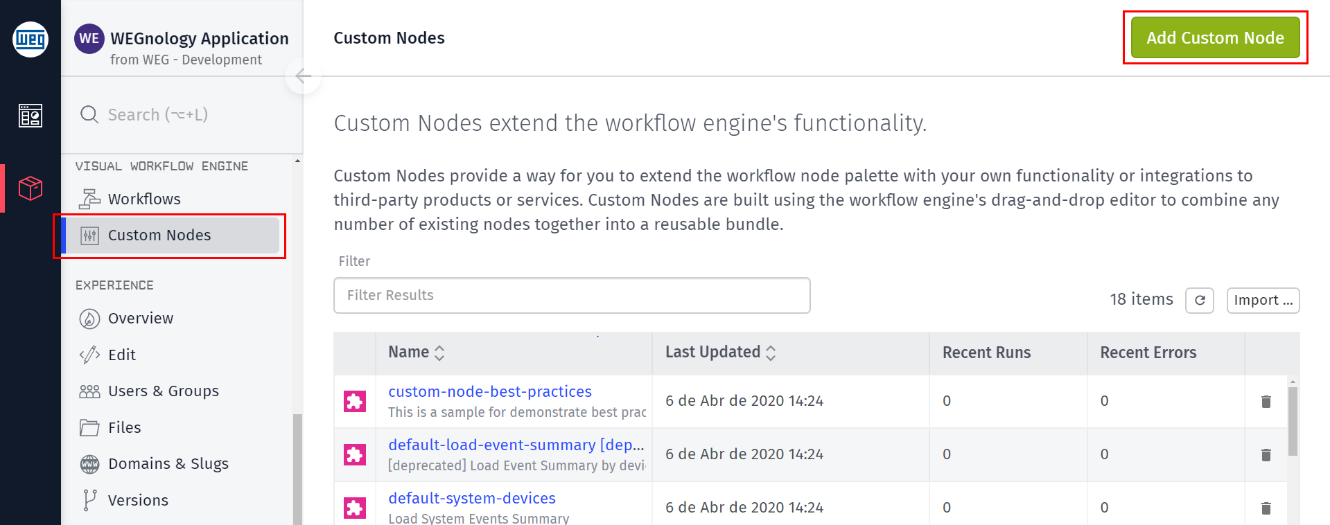 Add Custom Node Button