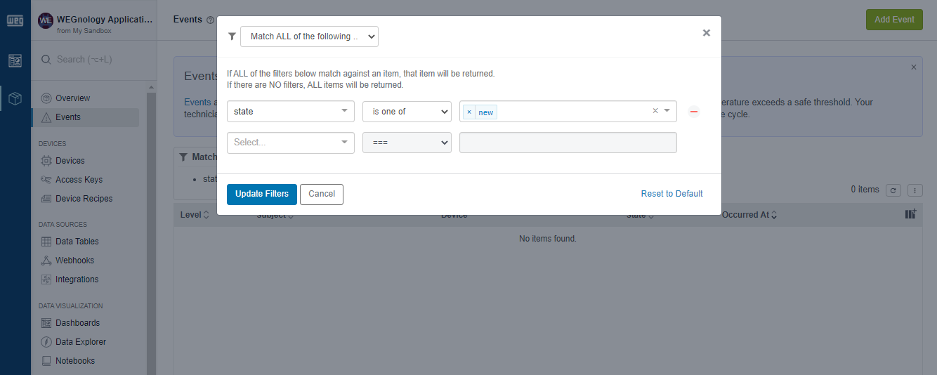 Advanced Query Modal