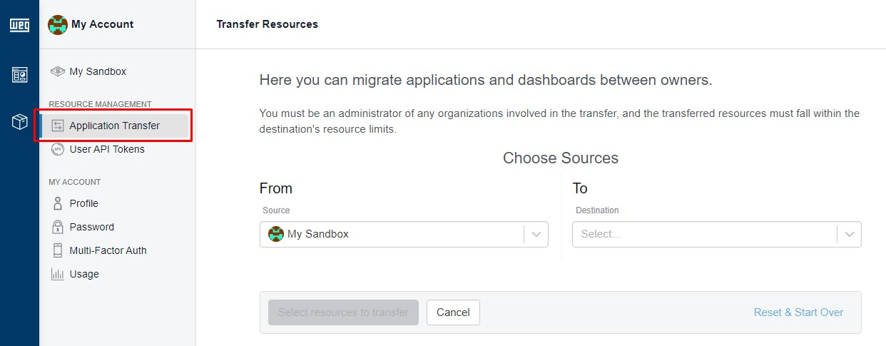 Application Transfer