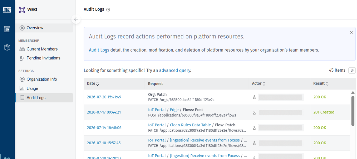 Audit Logs Link