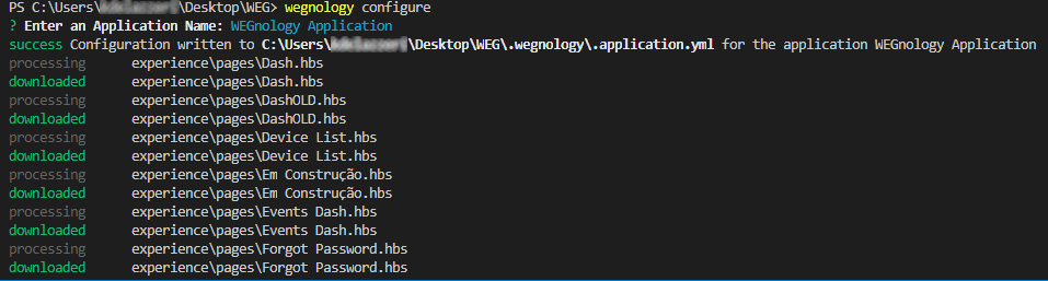 WEGnology Configure Success