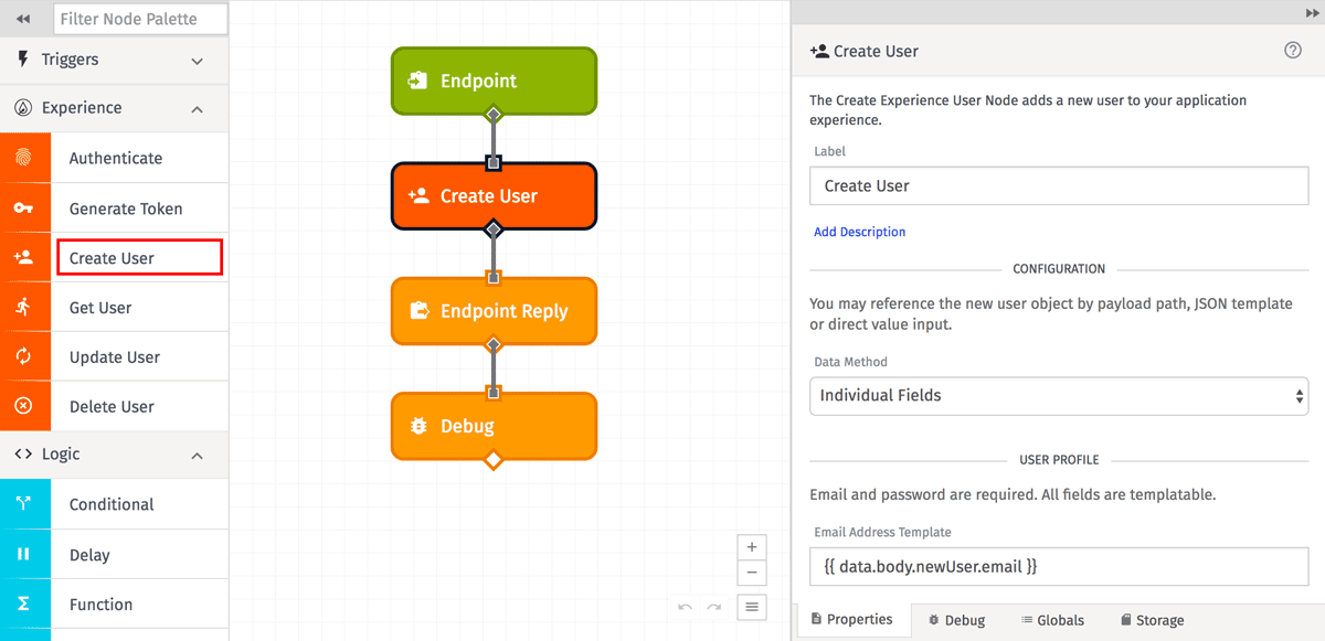 User: Create Node