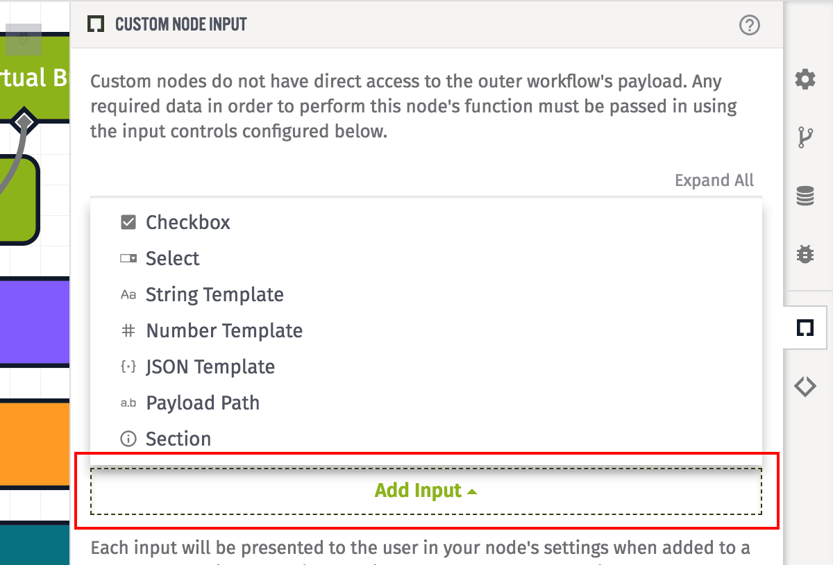 Custom Node Add Input