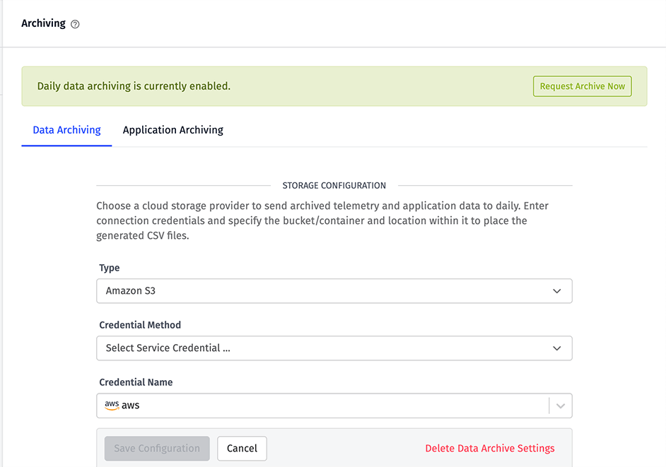 Data Archive Data Archive