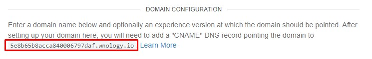 WEGnology Default Experience Domain