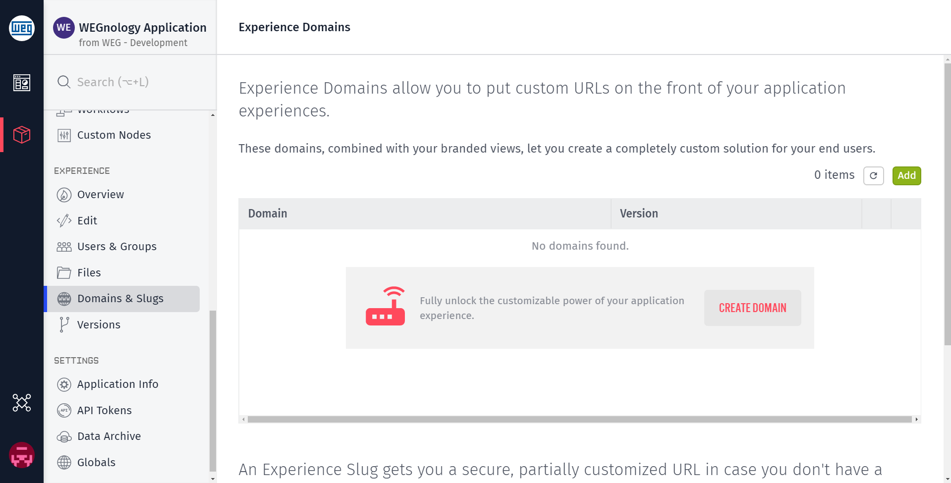 Domains Overview