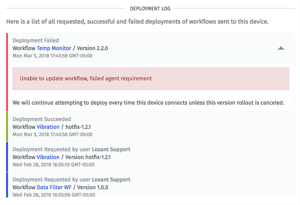 Edge Deployment Logs