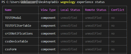 Experience Status
