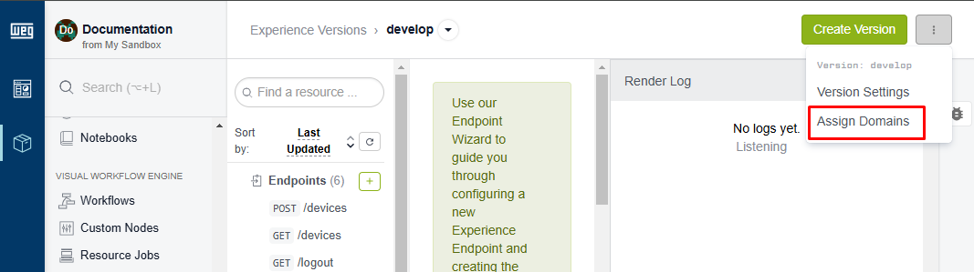 Assign Domains