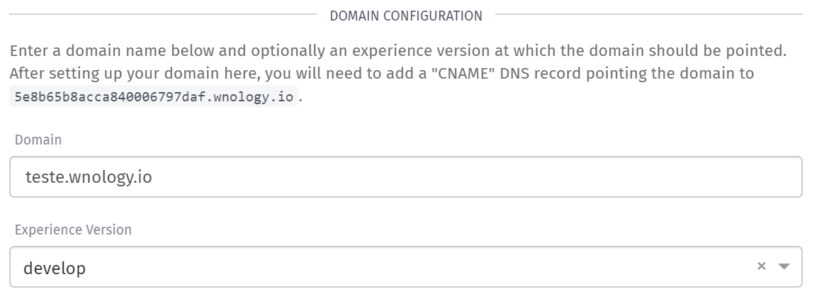 Experience Domain Change Version