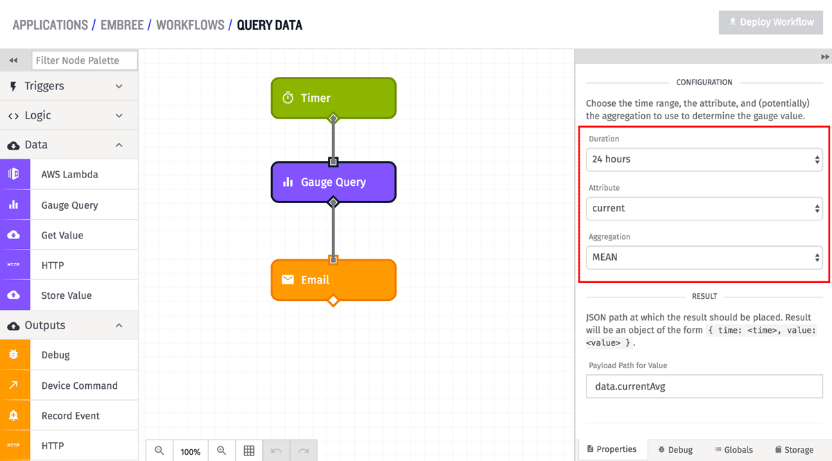 Gauge Query Node Config