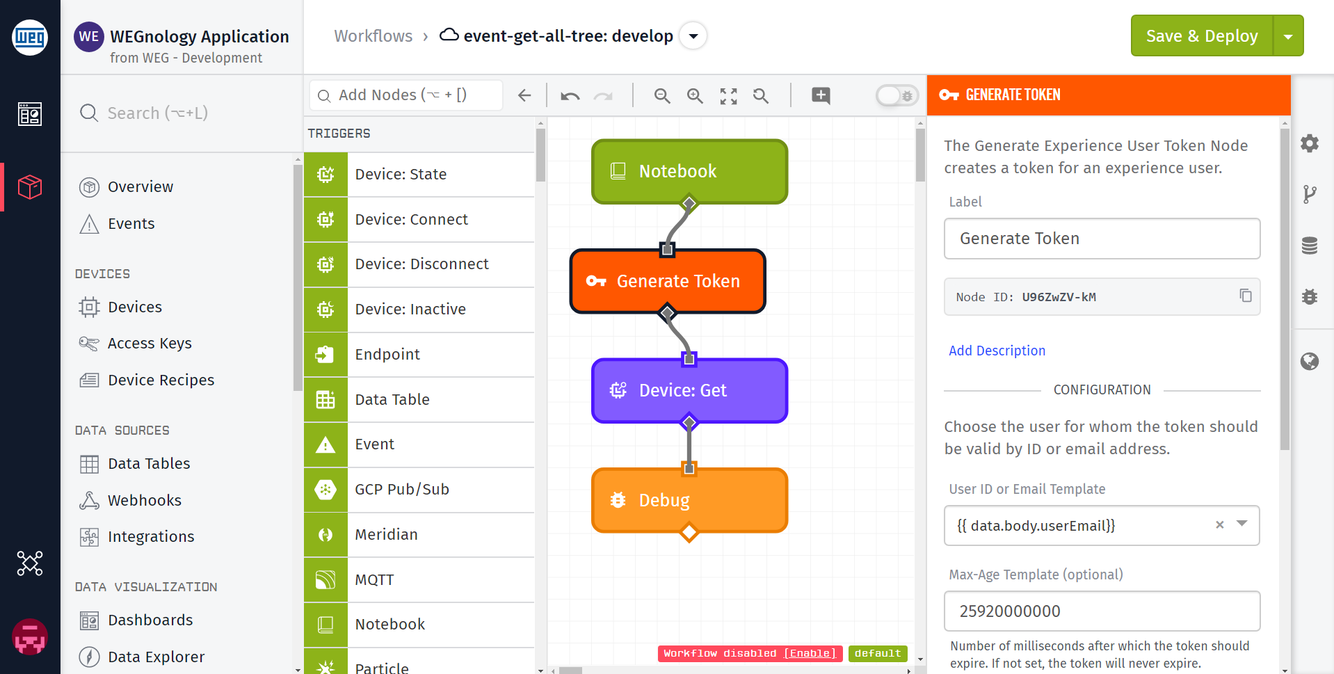 Generate Experience User Token Node