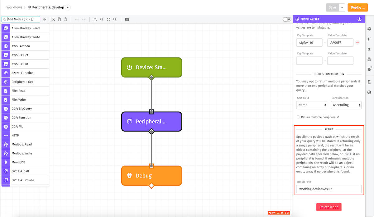Get Peripheral Node Result