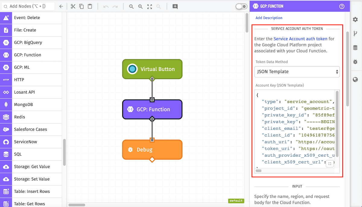 GCP: Function Node Host Config