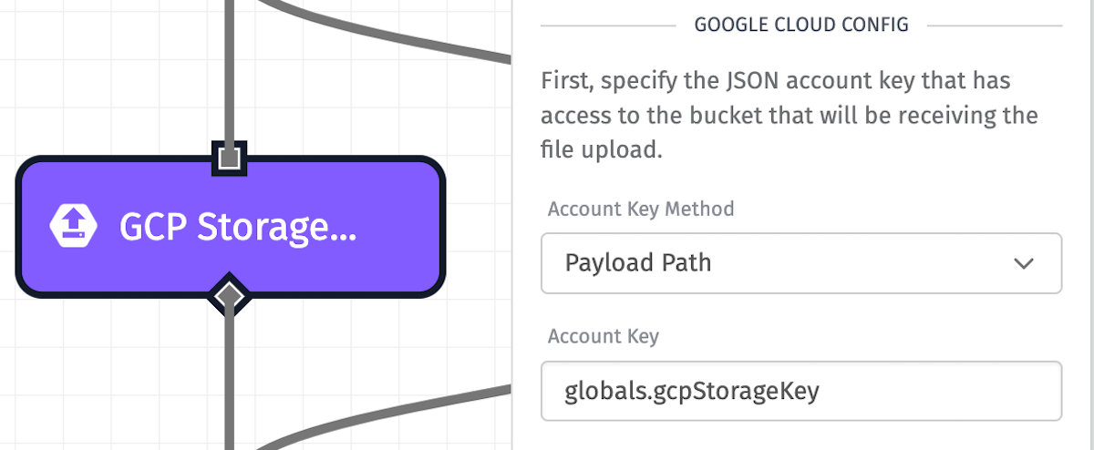 GCP Storage: Put Node Credentials