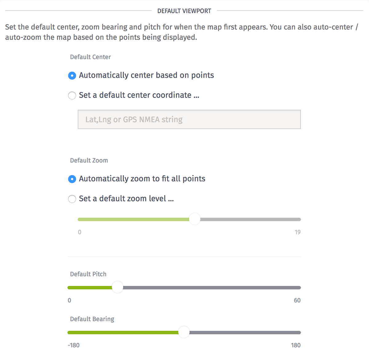 GPS History Default Viewport