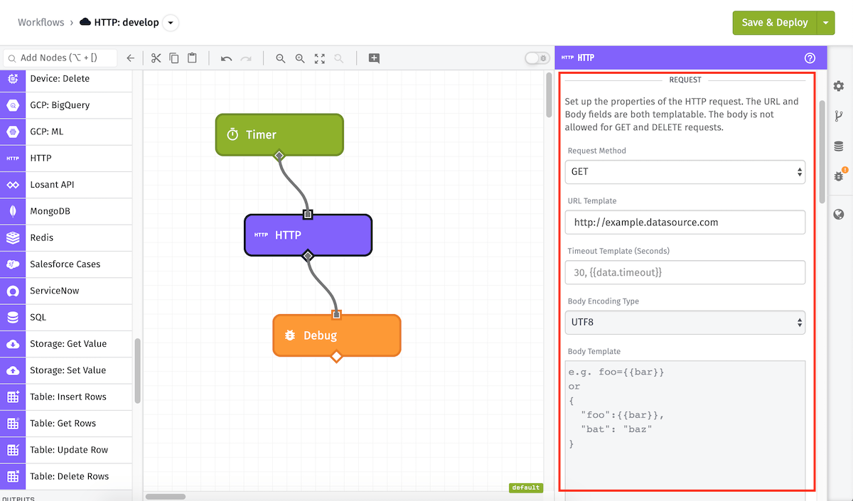 HTTP Node Basic Configuration