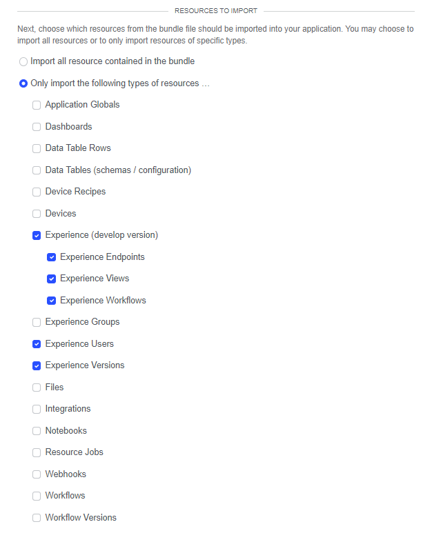 Import Specific Resources