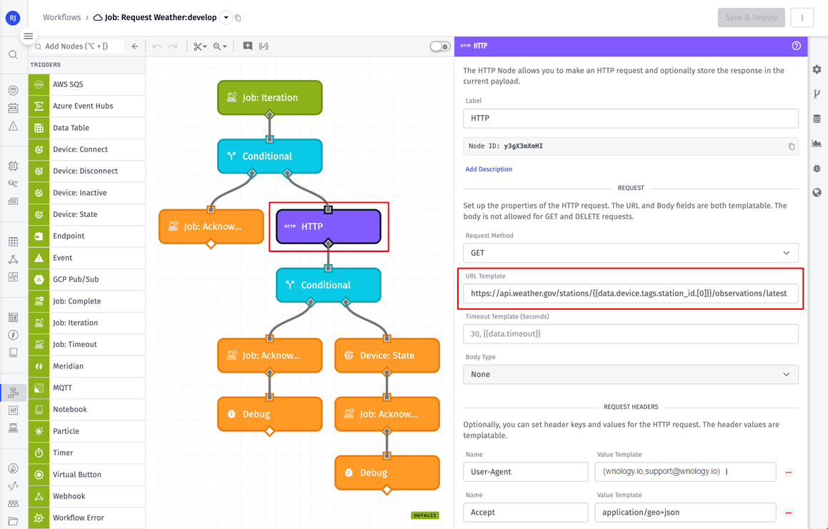 Job Request API Workflow