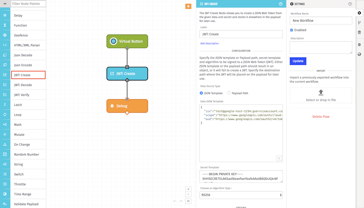 JWT: Create Node