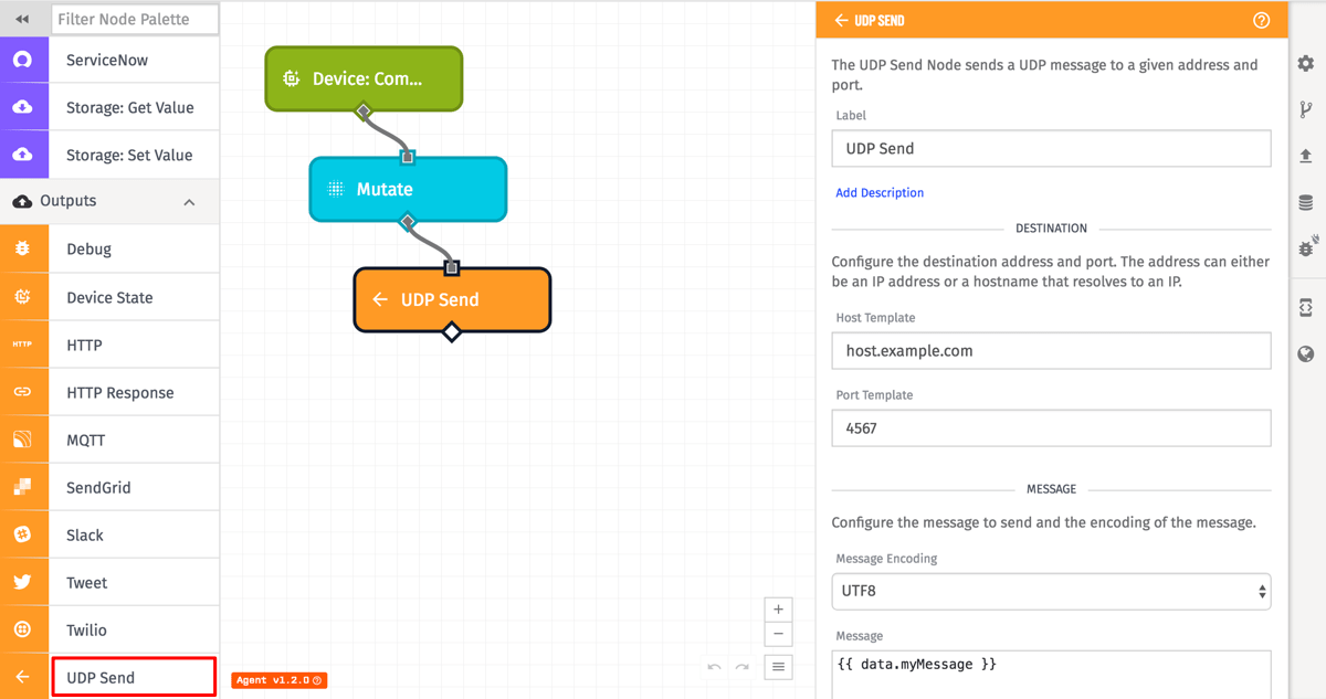 UDP Send Node