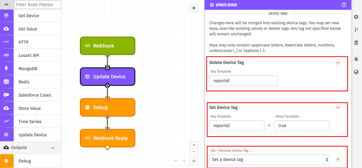 Device: Update Node Tag Configuration