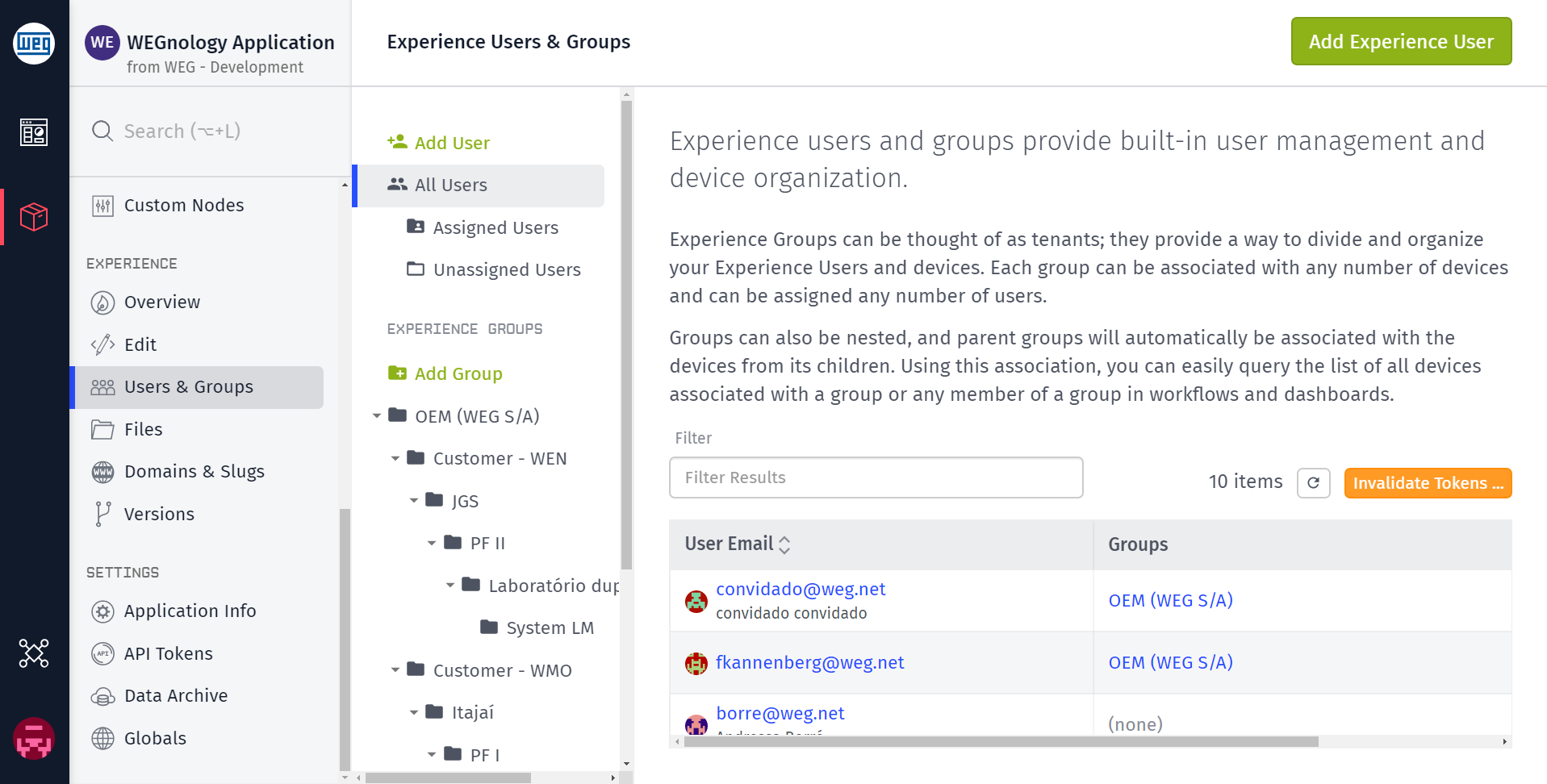 Experience Users