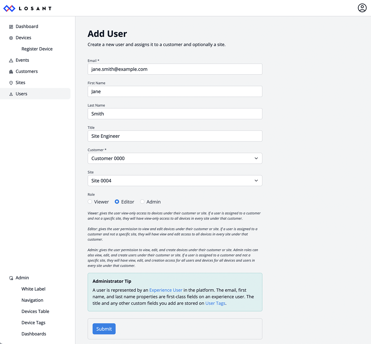 WEGnology WCPF User Management