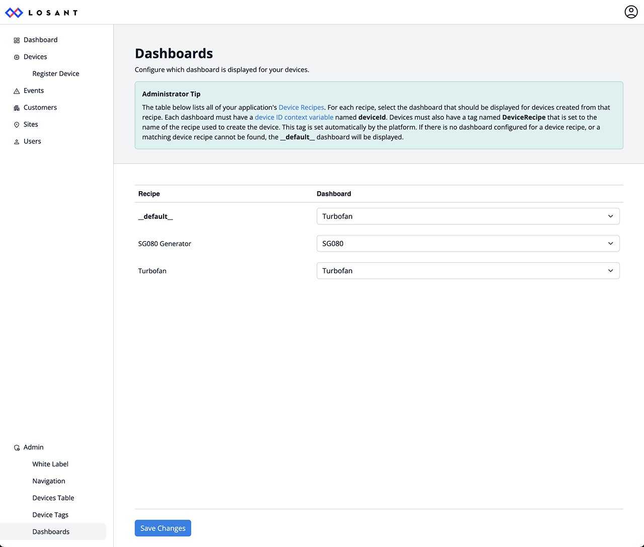 WEGnology WCPF Admin Dashboards