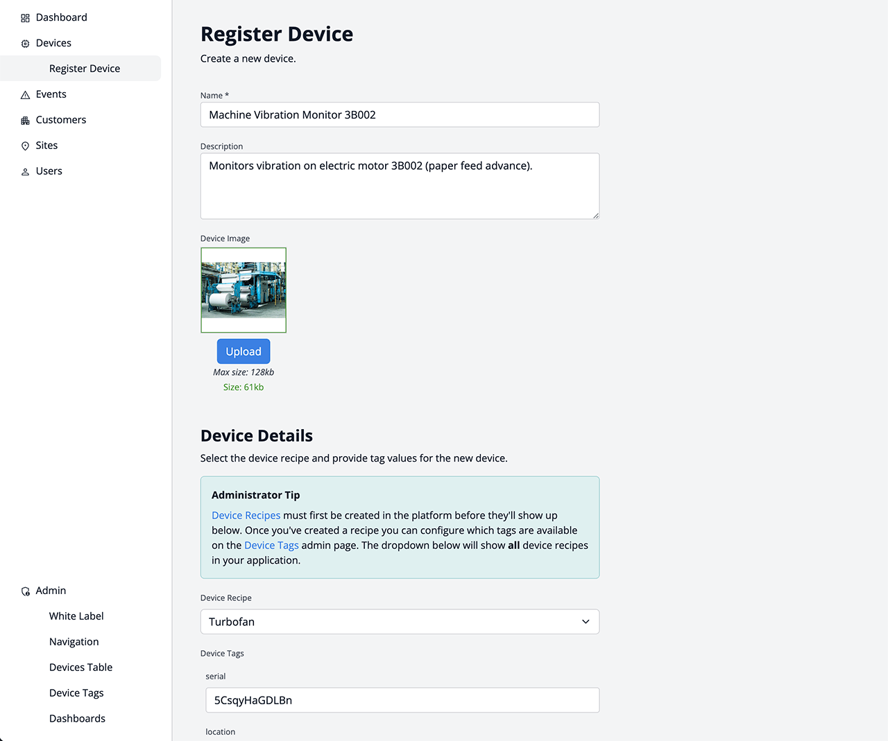 WEGnology WCPF Register Device