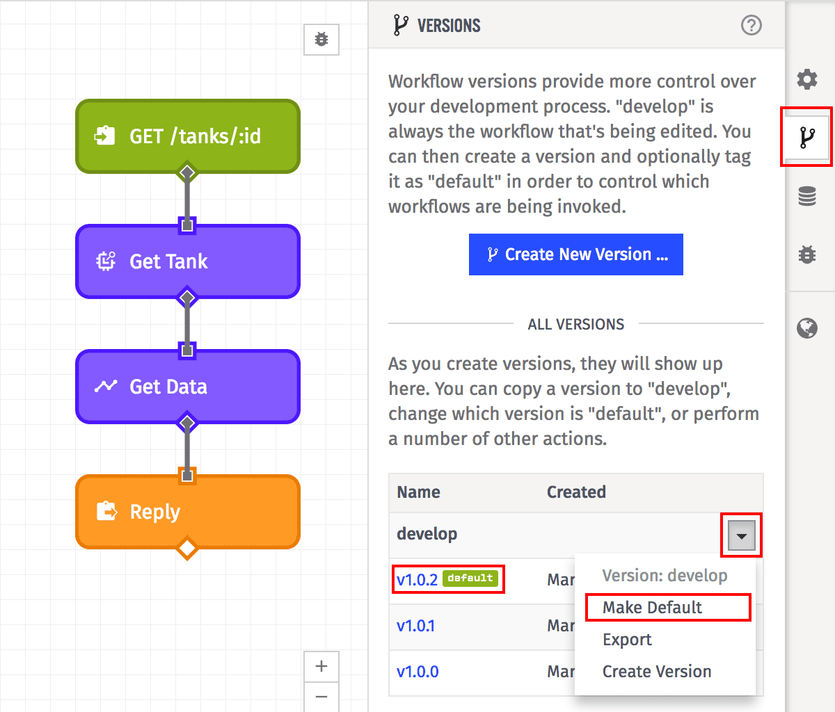Workflow Default Version