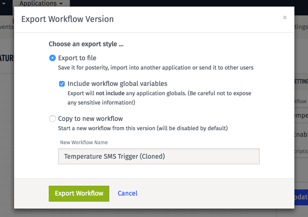 Export Modal