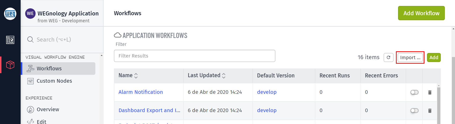 Import Workflow