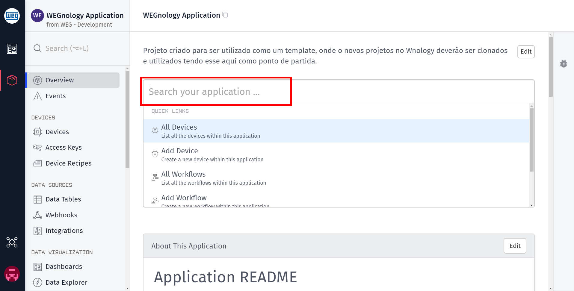 Application Search Bar