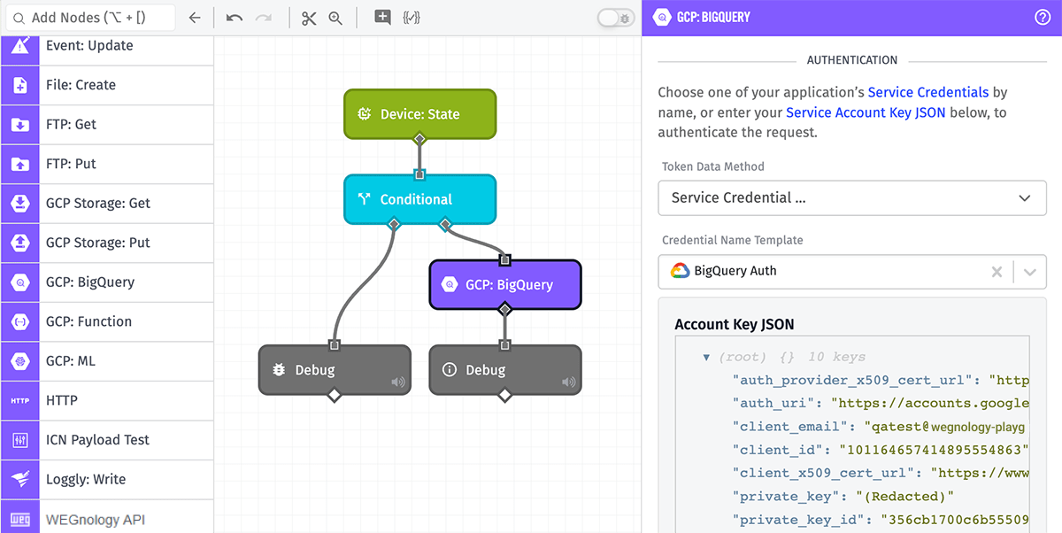 Credential in Workflow Node