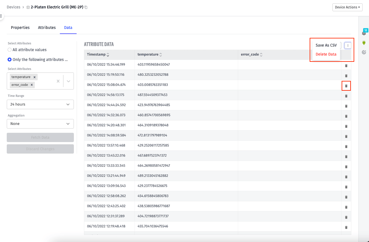 Device Data Actions