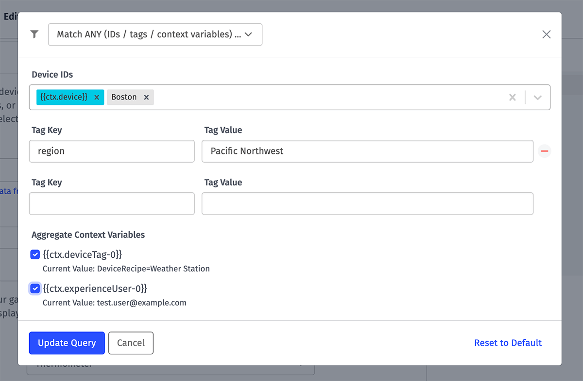 Device Query IDs Tags Context