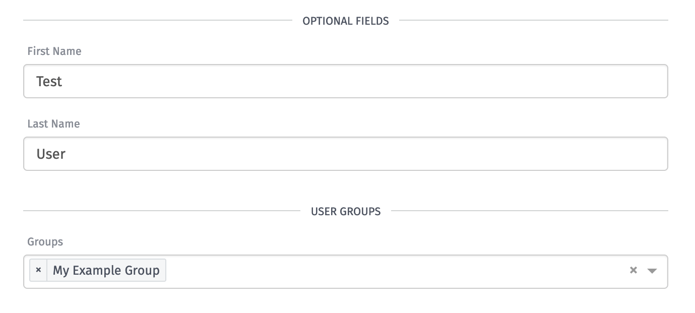 Optional User Fields