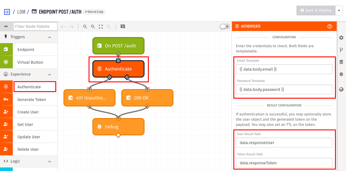 Auth Workflow Authenticate