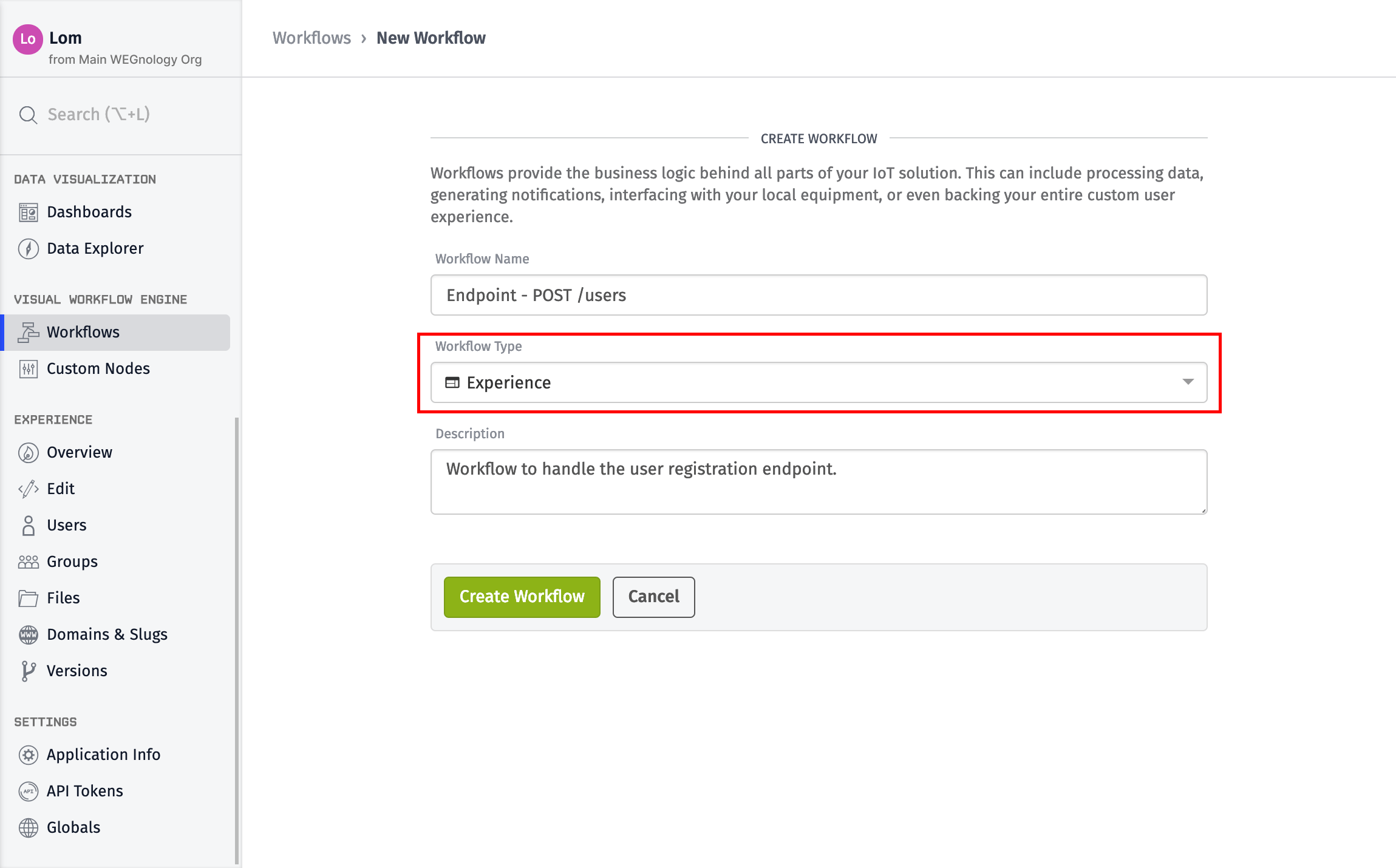 Register Users Workflow Details