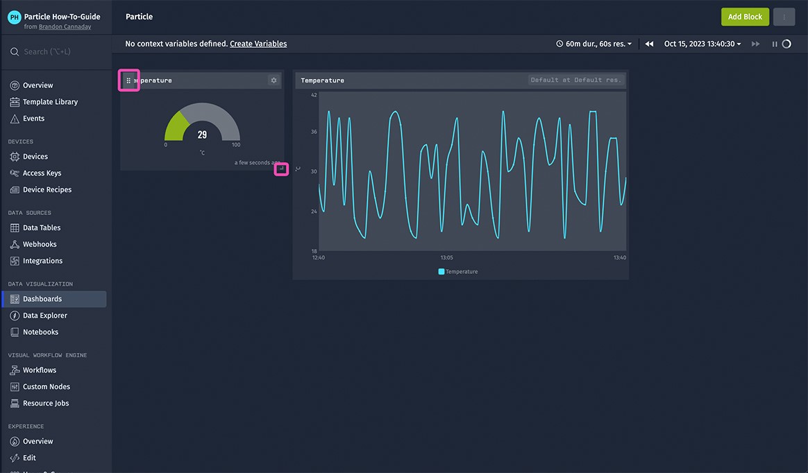 WEGnology Dashboard Drag and Resize