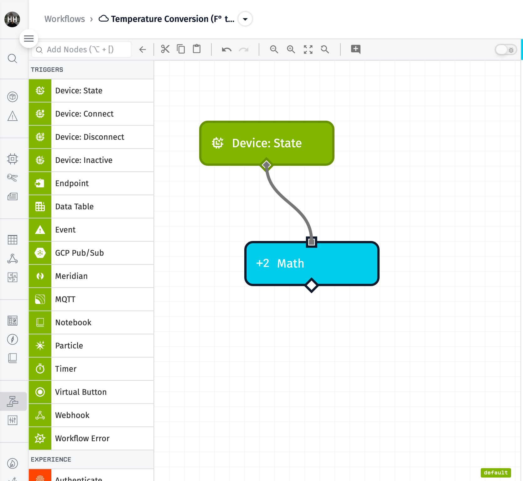 Math Node Configuration