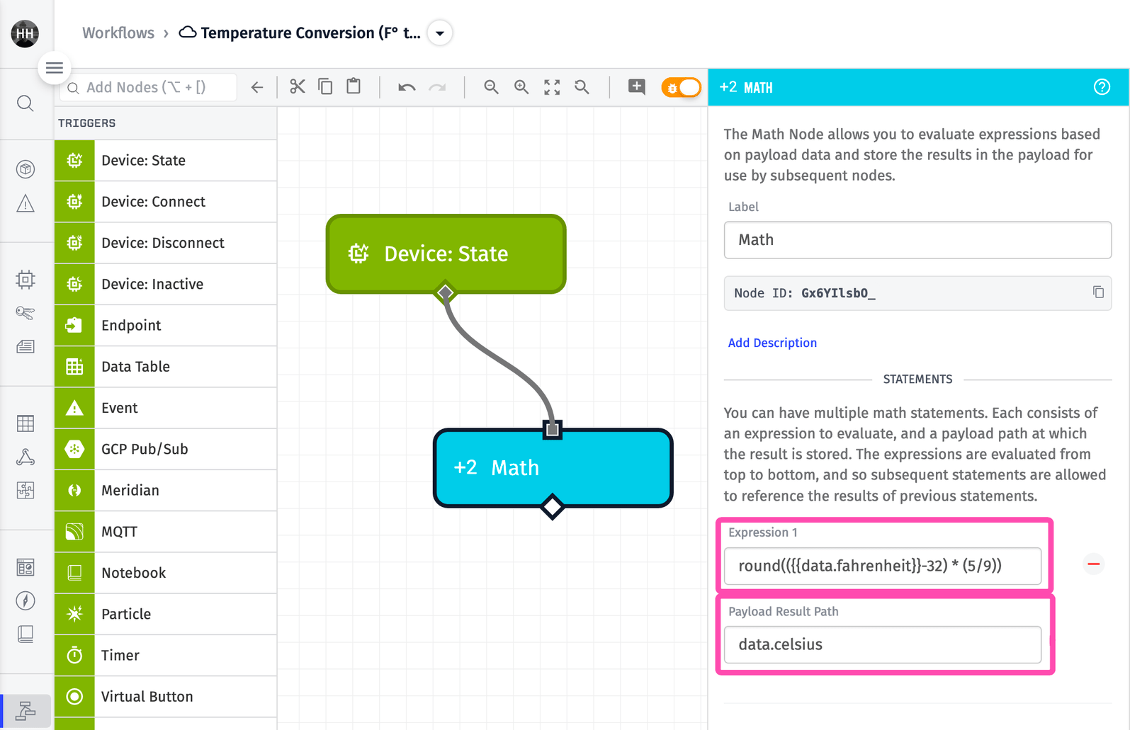 Math Node Expression