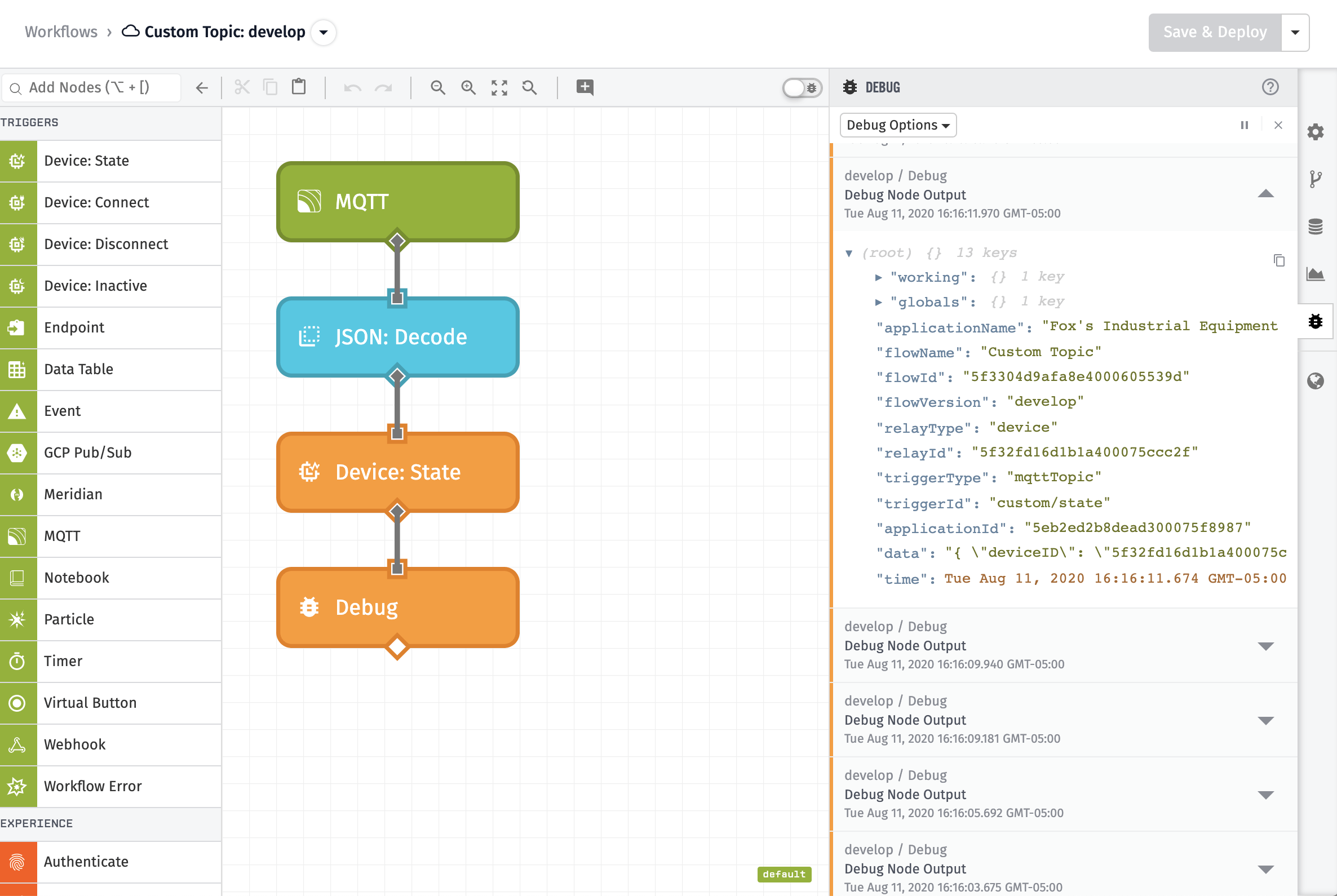 Workflow Debug