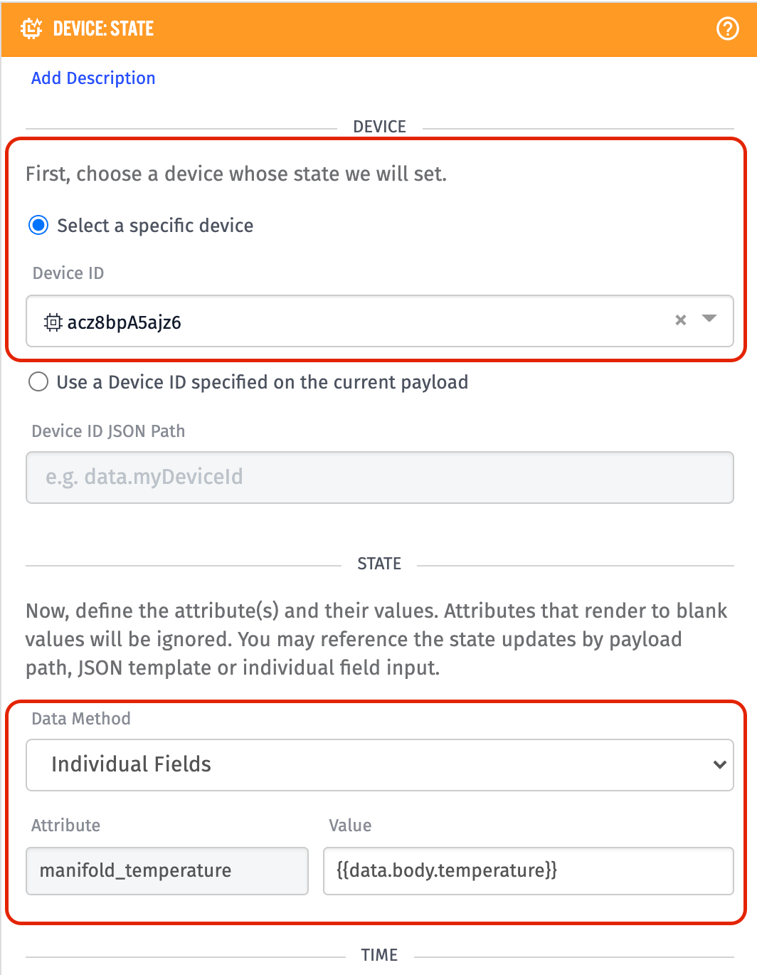 Configure WEGnology Device: State Node