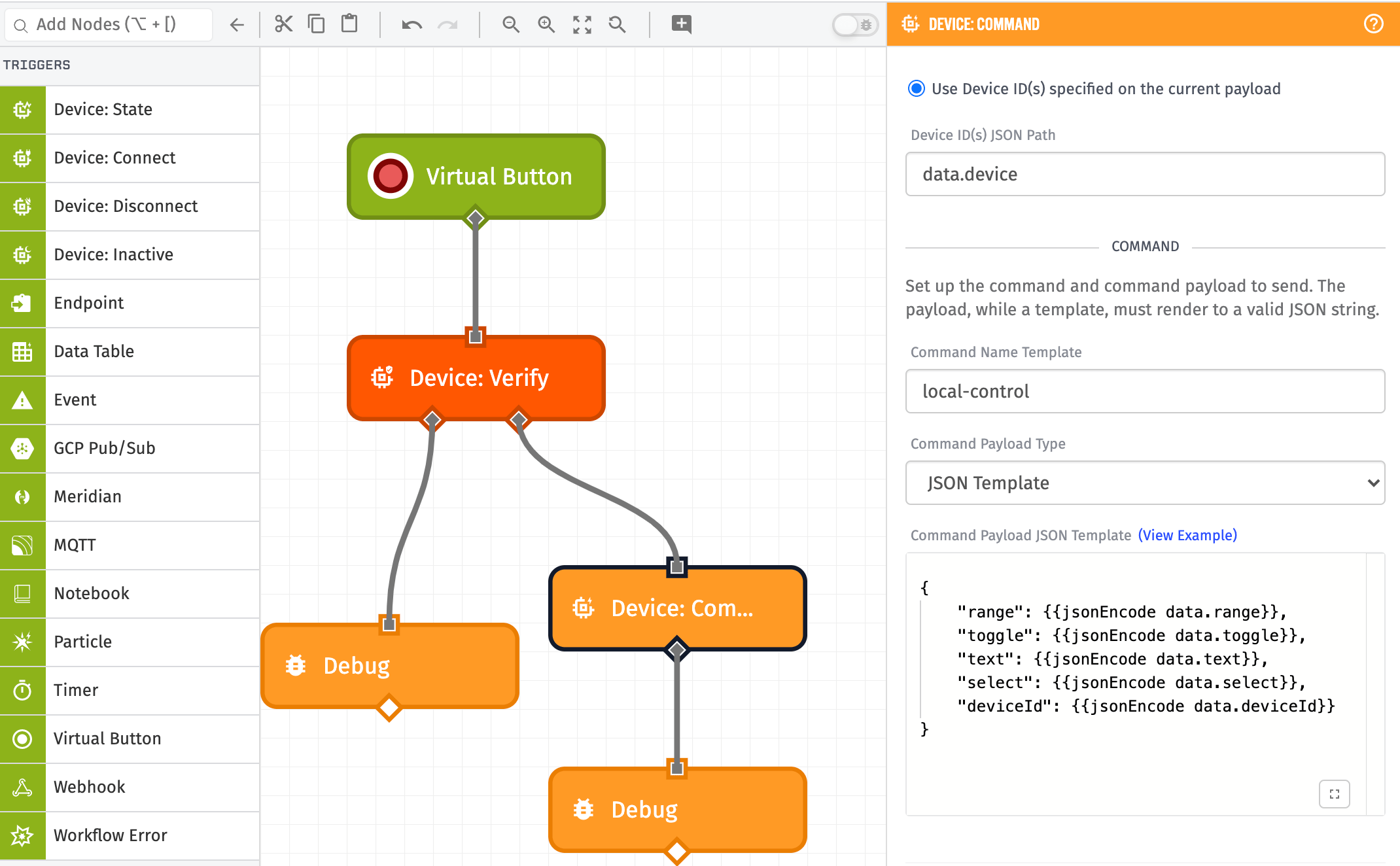 Device Command Setting