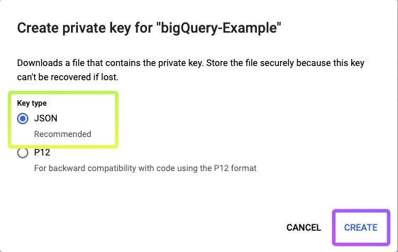 Select key-type JSON