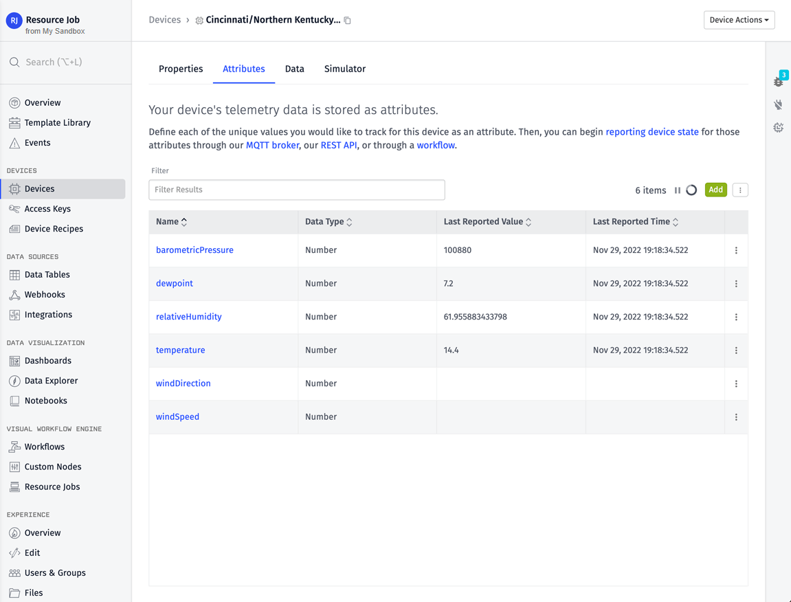 Device State Data